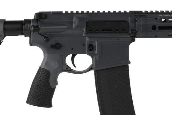 The DDM4v7 Daniel Defense carbine is assembled with a Mil-spec lower parts kit